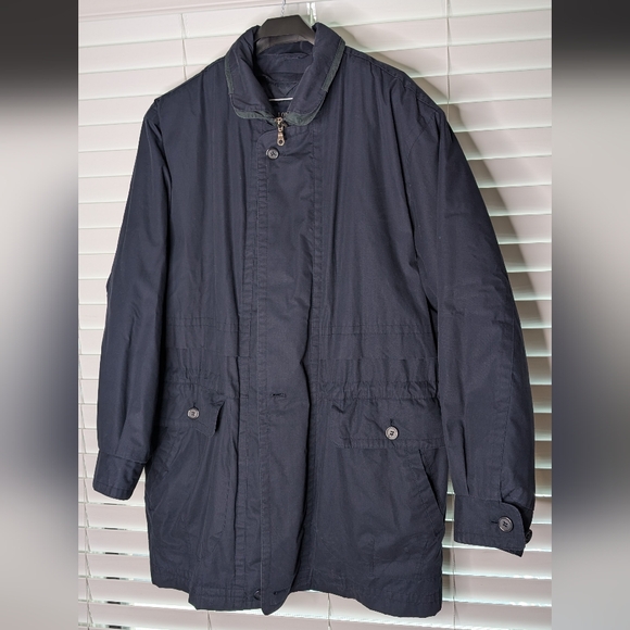 London Fog Other - *MINT USED* Men's London Fog - Navy Utility Rain Jacket - Men's Medium Long